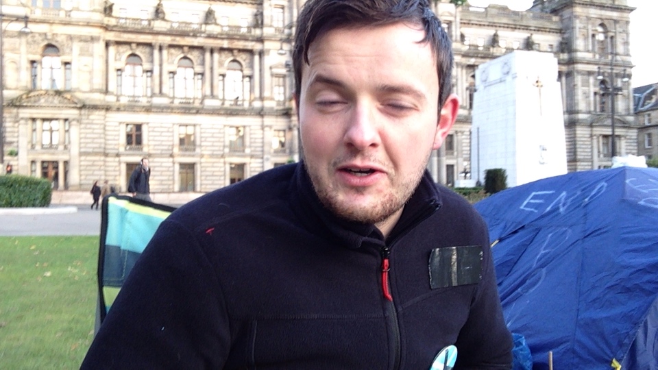 Day 7/7 - Glasgow's Needy occupy George Square title=