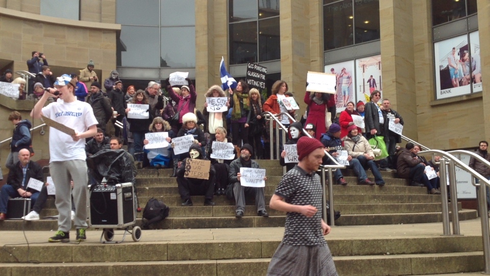 Occupy The Buchanan St Steps title=