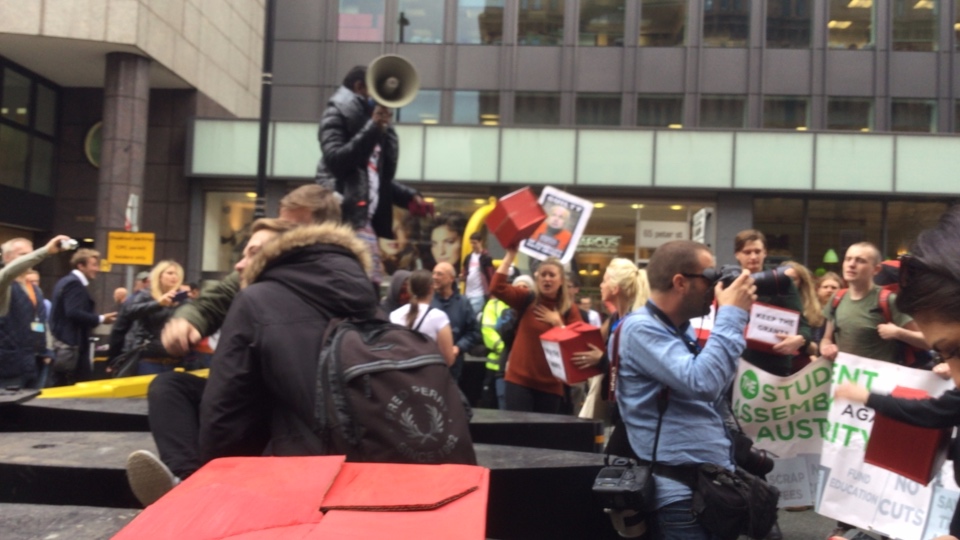 Student Protest: No Fees, No Cuts, No Debt title=