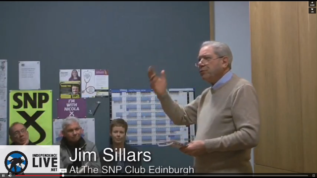 Jim Sillars at the SNP Club Edinburgh title=