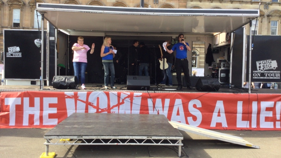 Hope Over Fear - We'll be coming, Road to freedom rally title=