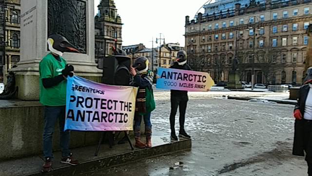 Glasgow Greenpeace Antarctic Global Day of Action title=