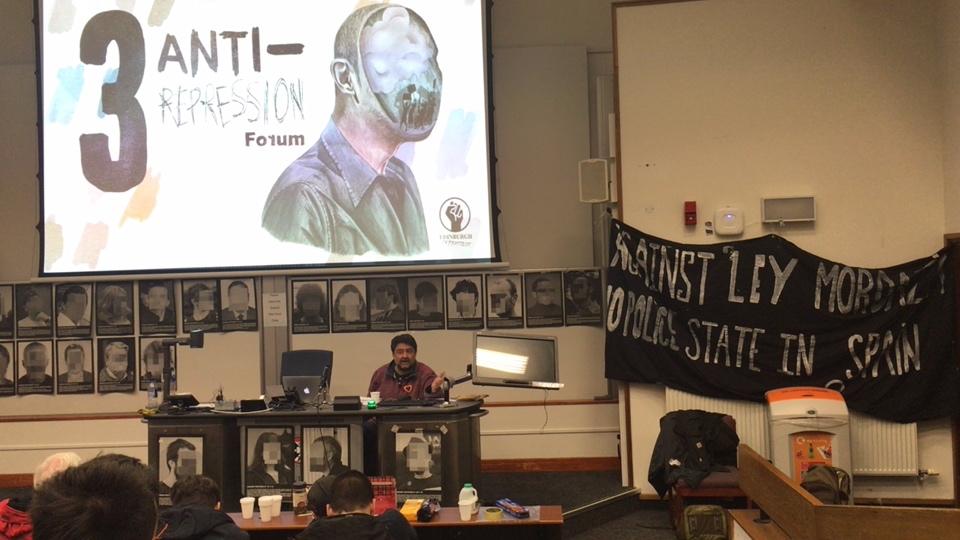 Anti-Repression Forum, Edinburgh in Protest title=