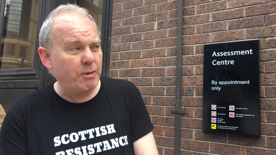 Monthly protest at Cadogan Street, Glasgow title=