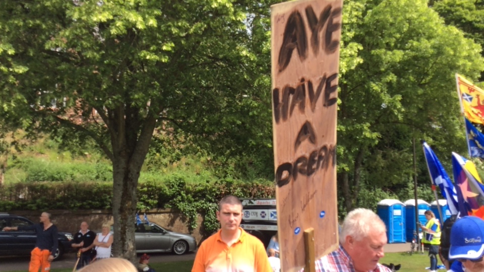 March for Indy - Dumfries. Cam1 - Front of march coverage. title=