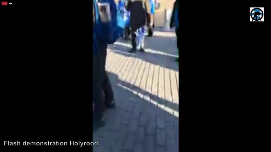 Flash demonstration Holyrood title=