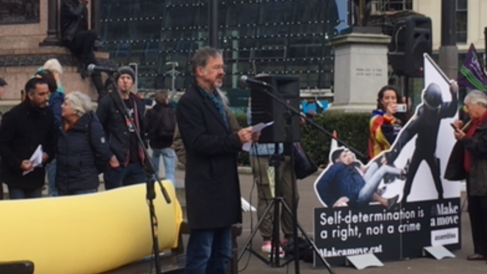 Glasgow protest title=