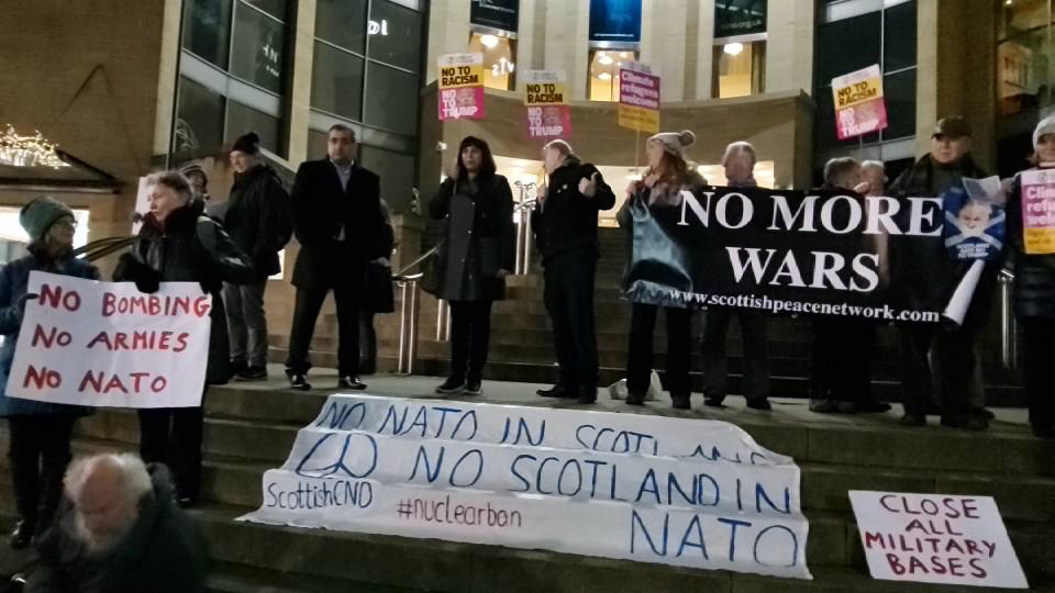 No to Trump / No to NATO Rally Glasgow title=