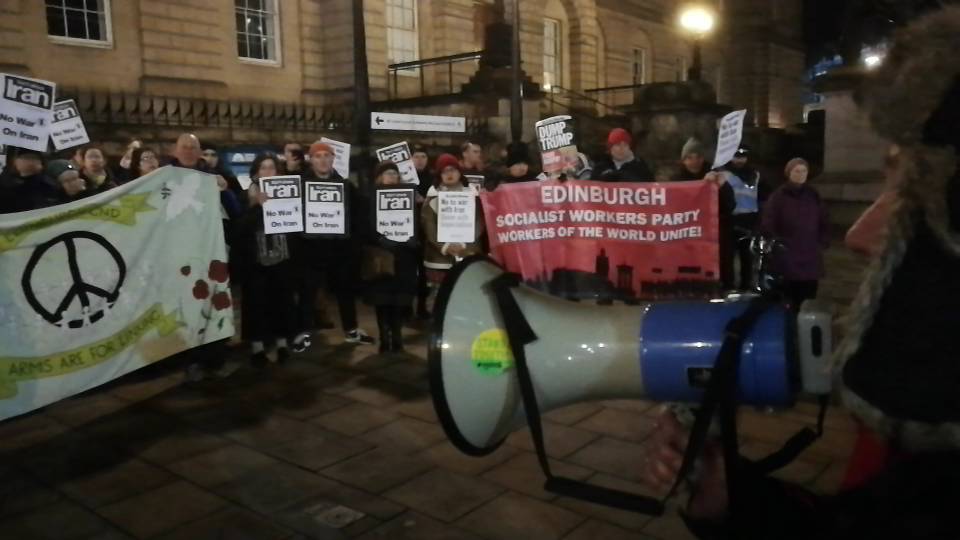 Stop the war coalition demo in Edinburgh - no war on Iran title=